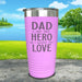 Dad A Son's First Hero Daughters First Love Engraved Tumbler Tumbler ZLAZER 20oz Tumbler Lavender 