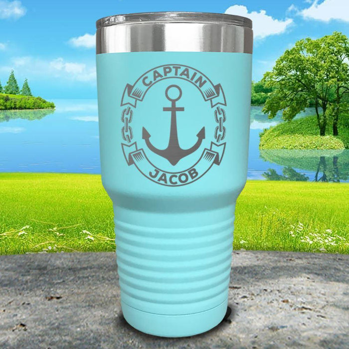 Captain Anchor (CUSTOM) Engraved Tumbler Tumbler ZLAZER 30oz Tumbler Mint 