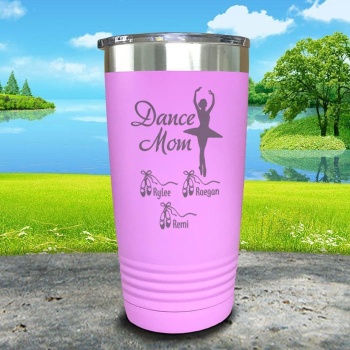 Dance Mom (CUSTOM) With Child's Name Engraved Tumbler Tumbler ZLAZER 20oz Tumbler Lavender 