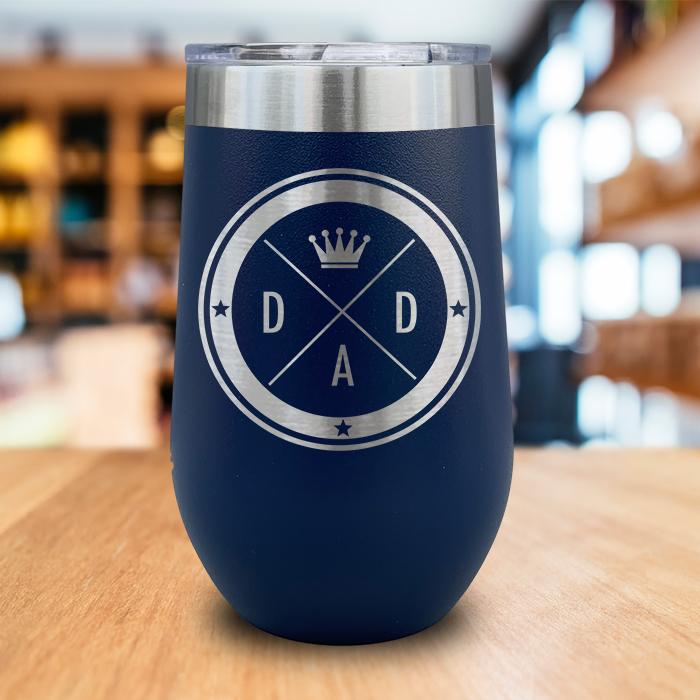 Dad Vintage Engraved Wine Tumbler