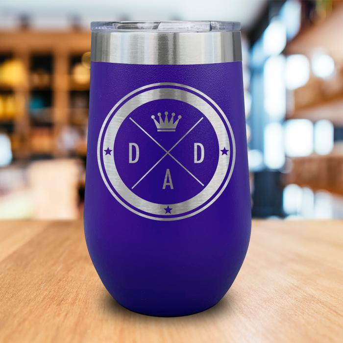 Dad Vintage Engraved Wine Tumbler