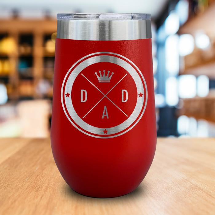 Dad Vintage Engraved Wine Tumbler