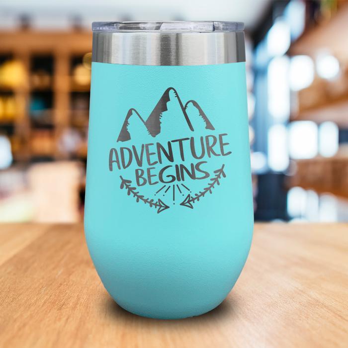 Adventure Begins Engraved Wine Tumbler