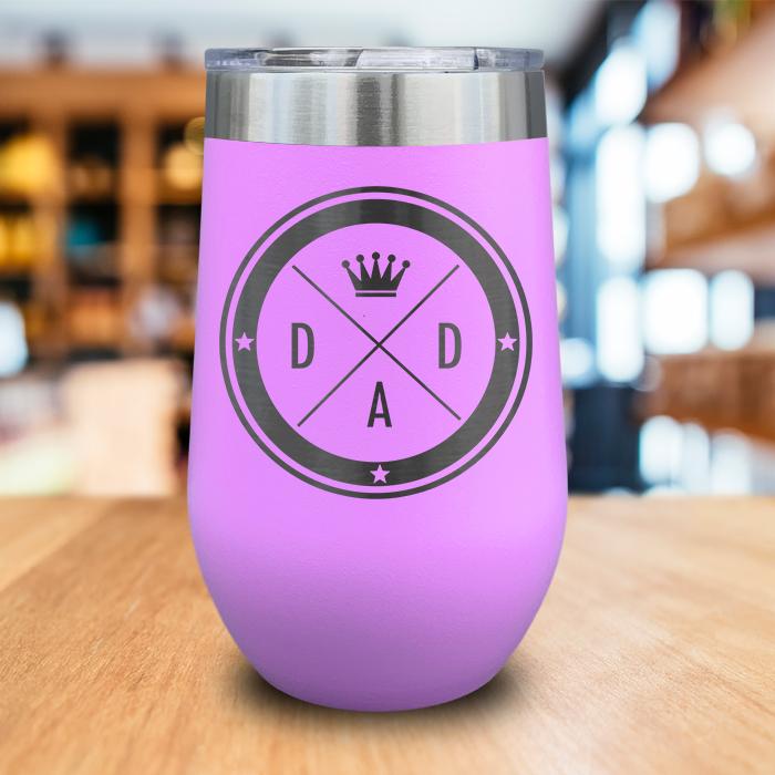 Dad Vintage Engraved Wine Tumbler