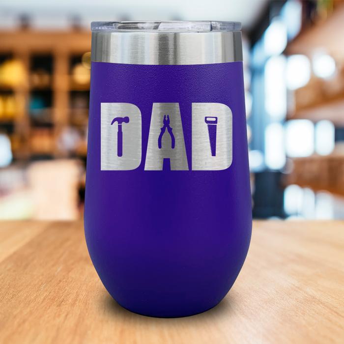 Dad Tools Engraved Wine Tumbler