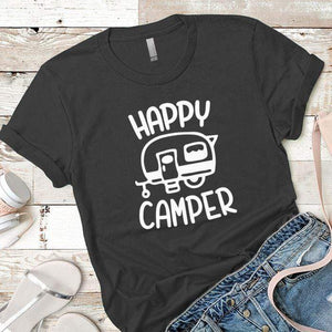 Happy Camper 1 Premium Tees T-Shirts CustomCat Heavy Metal X-Small 