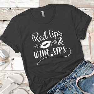 Red Lips Premium Tees T-Shirts CustomCat Heavy Metal X-Small 