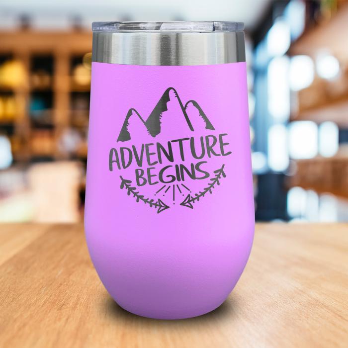 Adventure Begins Engraved Wine Tumbler