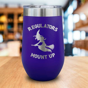 Regulators Mount Up Engraved Wine Tumbler LemonsAreBlue 16oz Wine Tumbler Purple 