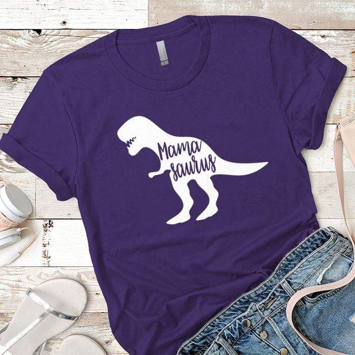 Mamasaurus Premium Tees T-Shirts CustomCat Purple Rush/ X-Small 