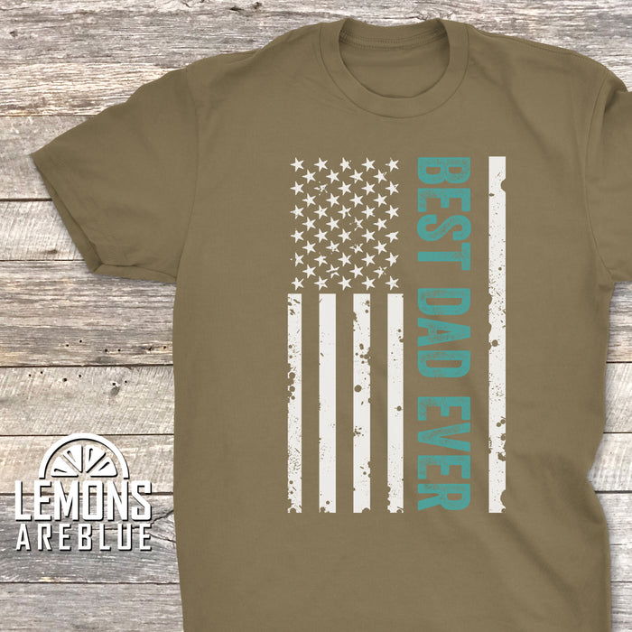 Best Dad Ever Flag Premium Tees