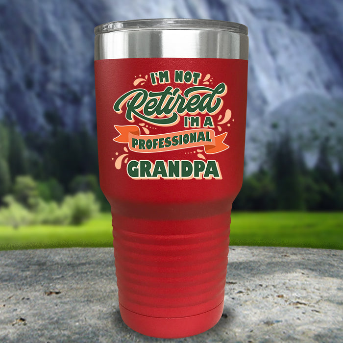 Retired Grandpa Personalized Color Printed Tumblers