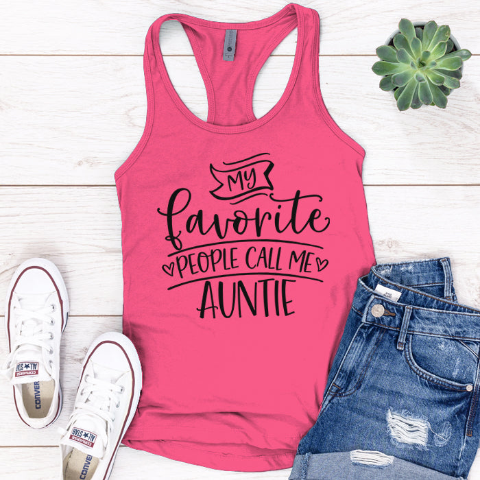 My Favorite People Call Me Auntie Premium Tank Top