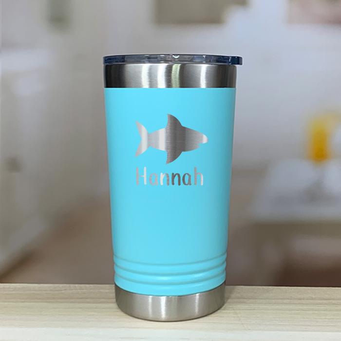 Personalized Shark Kids Engraved Tumbler