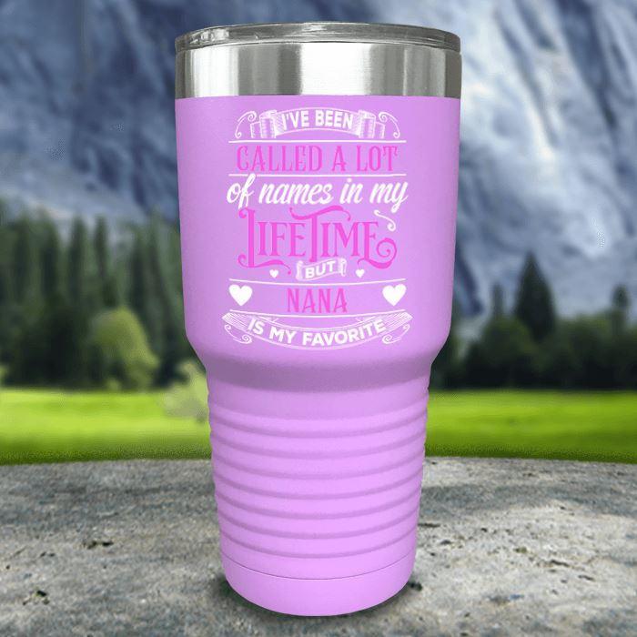 Personalized Grandparents Color Printed Tumblers Tumbler Nocturnal Coatings 30oz Tumbler Lavender 