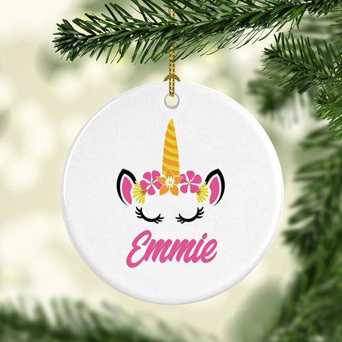 Unicorn Personalized Ceramic Ornaments