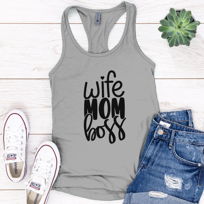 Wife Mom Boss Premium Tank Top