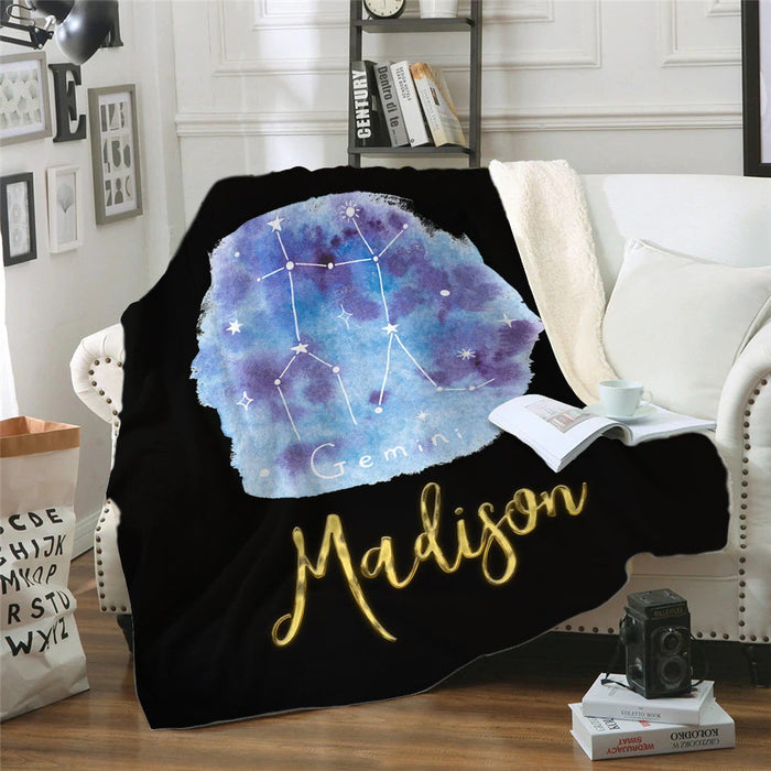 Zodiac Sign Personalized Blankets