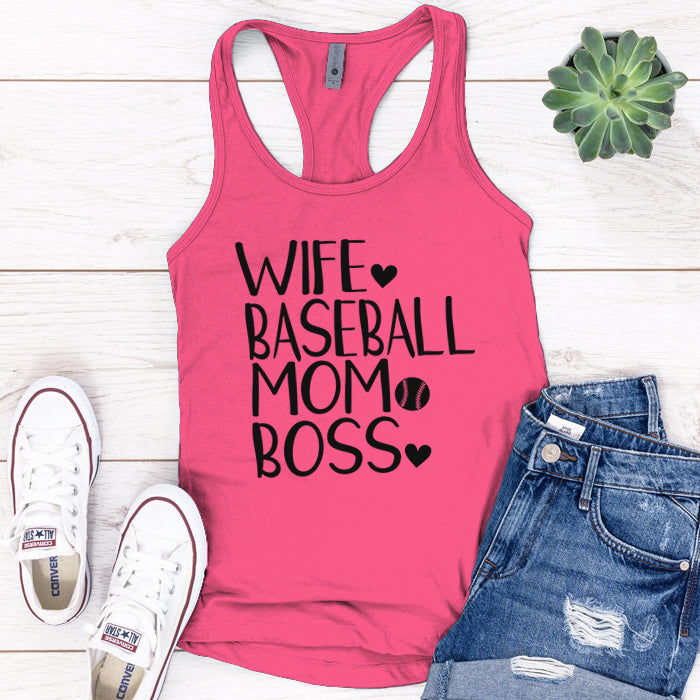 Wife Baseball Mom Boss Premium Tank Top