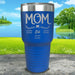 Mom Est (CUSTOM) Engraved Tumblers Tumbler ZLAZER 30oz Tumbler Blue 