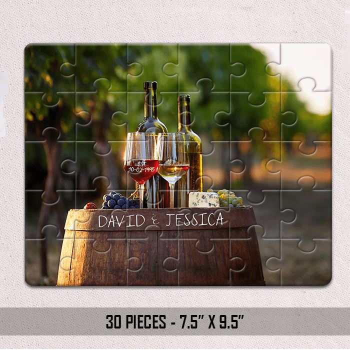 Personalized Wine & Love Jigsaw Puzzles