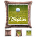 Golf Personalized Flip Sequin Pillow Pillow GLAM Rose Gold 