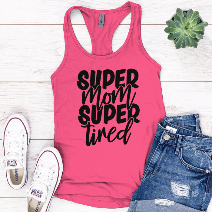 Super Mom Super Tired Premium Tank Top