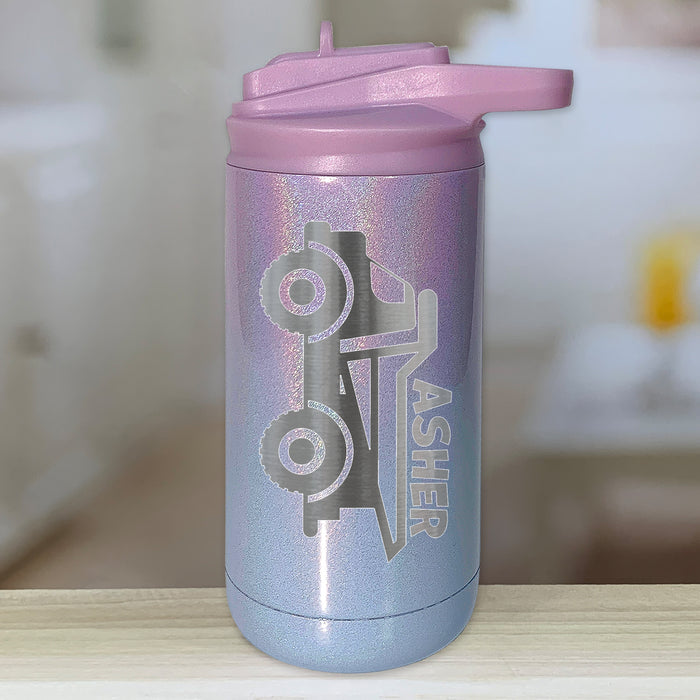 Personalized Dump Truck Kids Water Bottle Tumblers