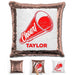 Cheerleader Personalized Magic Sequin Pillow Pillow GLAM Rose Gold Red 