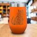 Cat Engraved Wine Tumbler LemonsAreBlue 16oz Wine Tumbler Orange 