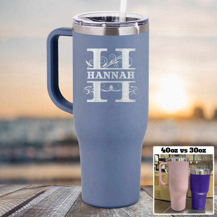 NEW 40oz Monogram Name Personalized Engraved Tumbler