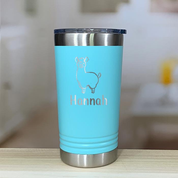 Personalized Llama Kids Engraved Tumbler