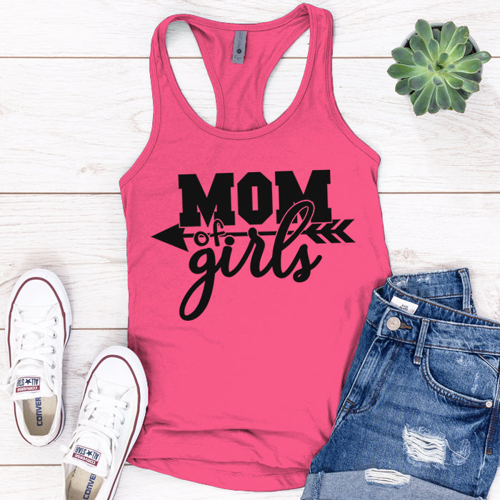 Mom Of Girls Arrow Premium Tank Top