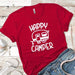 Happy Camper 1 Premium Tees T-Shirts CustomCat Red X-Small 