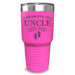 Promoted To Uncle Footprint (CUSTOM) With Date Engraved Tumblers Engraved Tumbler ZLAZER 30oz Tumbler Pink 