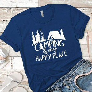 Camping Is My Happy Place 2 Premium Tees T-Shirts CustomCat Royal X-Small 