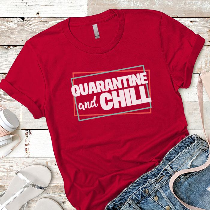 Quarantine And Chill Retro Premium Tees