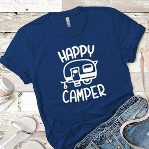 Happy Camper 1 Premium Tees T-Shirts CustomCat Royal X-Small 