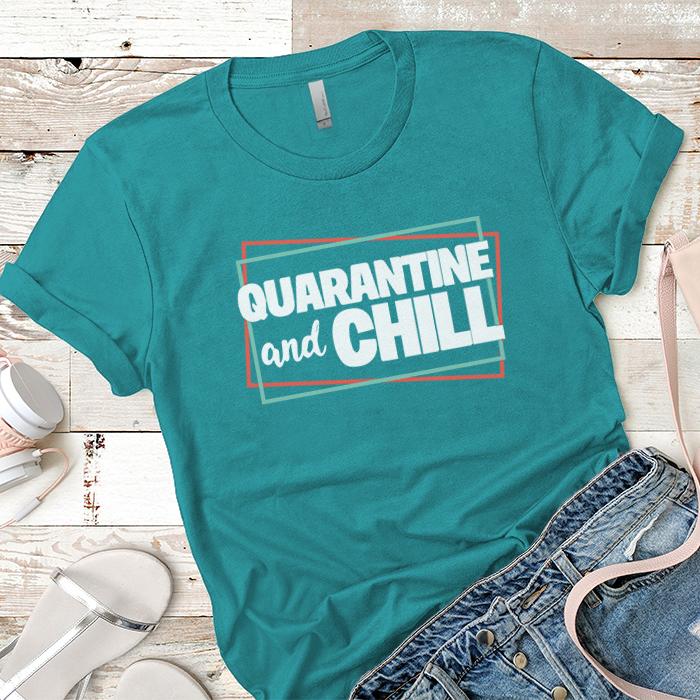 Quarantine And Chill Retro Premium Tees