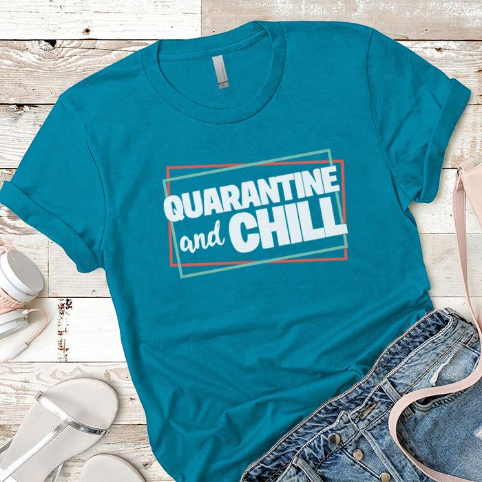 Quarantine And Chill Retro Premium Tees