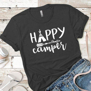 Happy Camper 2 Premium Tees T-Shirts CustomCat Heavy Metal X-Small 