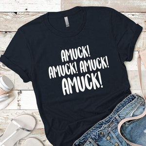 Amuck Premium Tees T-Shirts CustomCat Midnight Navy X-Small 
