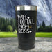 Wife Football Mom Boss Color Printed Tumblers Tumbler ZLAZER 20oz Tumbler Black 