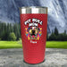 Personalized Pit Bull Mom Color Printed Tumblers Tumbler ZLAZER 20oz Tumbler Red 