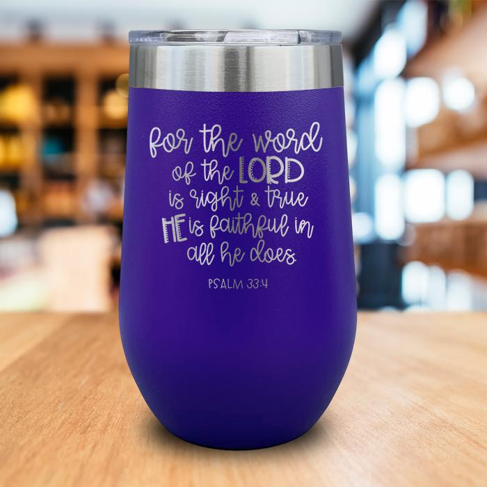 He Is Faithful Engraved Wine Tumbler