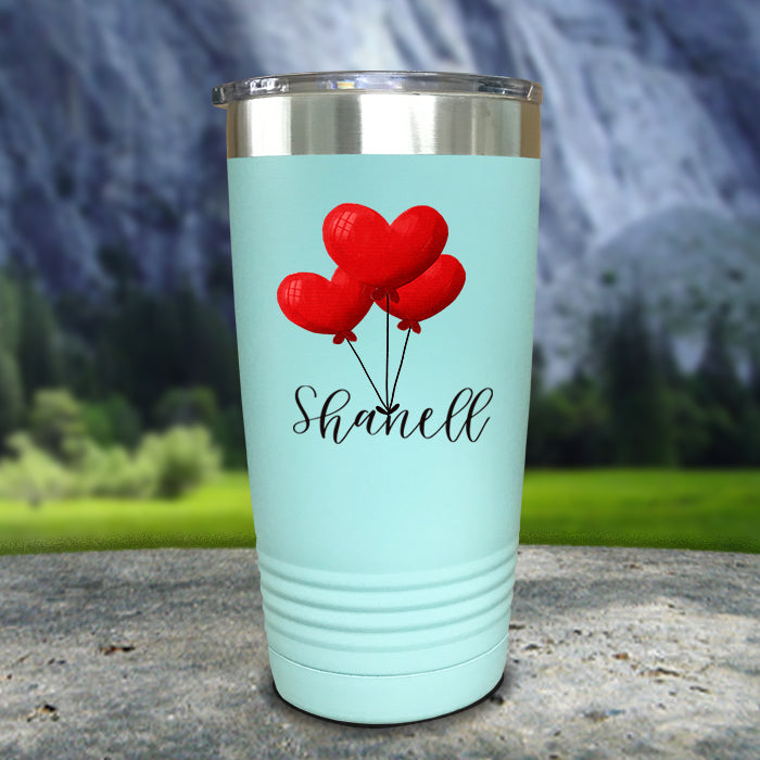 Heart Balloon Personalized Color Printed Tumblers