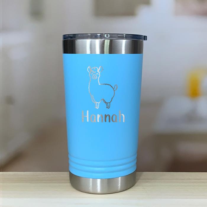 Personalized Llama Kids Engraved Tumbler