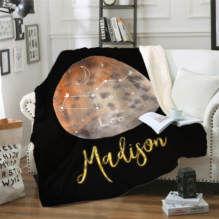 Zodiac Sign Personalized Blankets