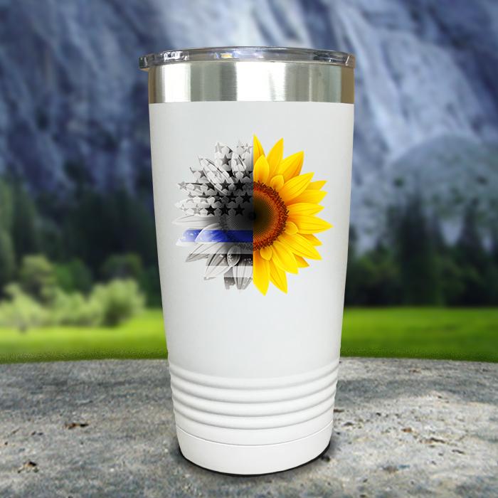 Thin Blue Line Color Printed Tumbler