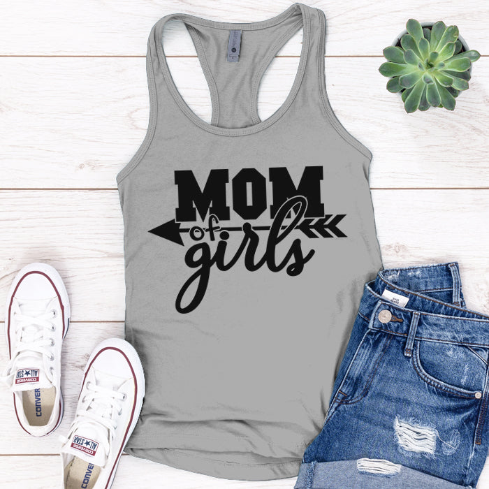 Mom Of Girls Arrow Premium Tank Top